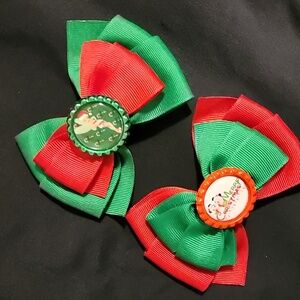 Set Of 2 New Handmade Disney Christmas Bows